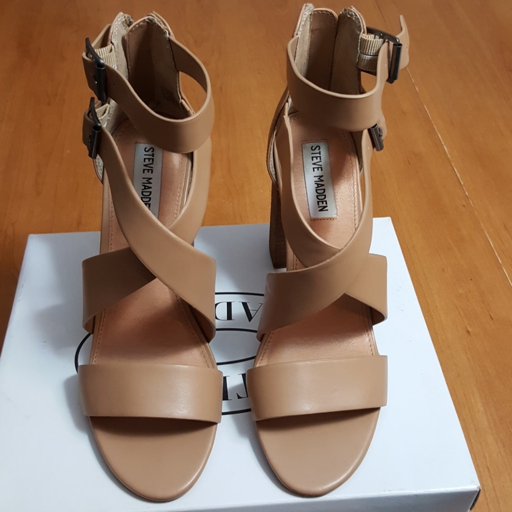 Steve Madden Sundance Stacked- Heel Dress Sandals